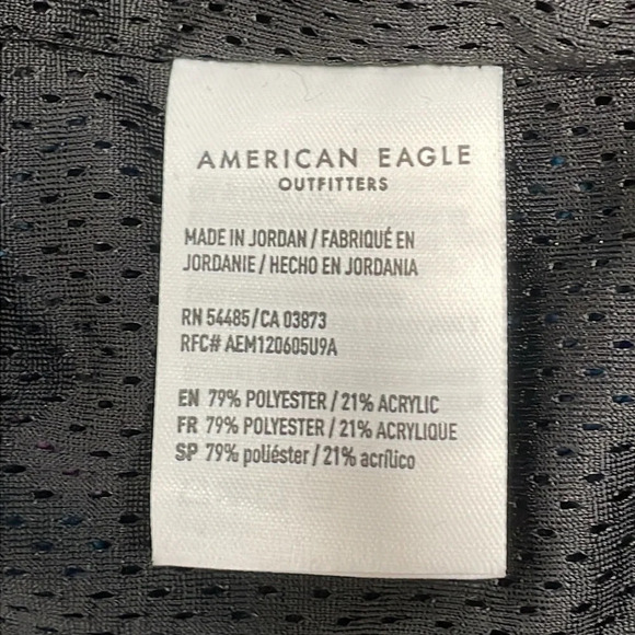 American Eagle Full Zip Sherpa Fleece Teddy Lined Jacket Multicolored Camo XL - Picture 10 of 16
